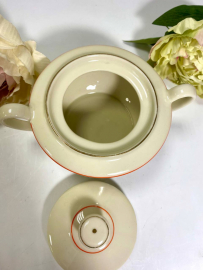 Сахарница Kahla, ГДР, фарфор айвори, деколь. Склейка ручки. Винтаж. Картинка 3